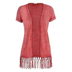 Maurices Lightweight Burnout Cardigan With Fringe